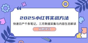 2025小红书实战方法,快速日产千条笔记,三月数据采集与内容生态解读-湘创网