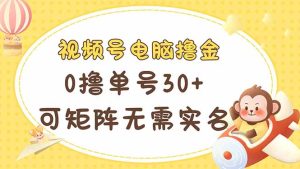 (14220期)视频号电脑撸金 0撸单号30+ 可矩阵 无需实名多号多得-湘创网