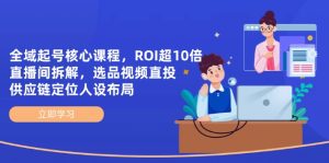 (14445期)全域起号核心课程,ROI超10倍直播间拆解,选品直投,供应链定位人设布局-湘创网