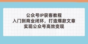 (14486期)公众号IP获客教程(第3期),从入门到商业闭环,打造爆款文章,实现公众...-湘创网