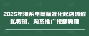 2025年淘系电商标准化起店流程私教班,淘系推广视频教程-湘创网