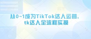 从0~1成为TikTok达人运营,tk达人全流程实操-湘创网