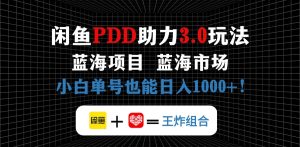 (14516期)闲鱼卖拼多多助力项目,蓝海市场新手也能单号日入1000+-湘创网