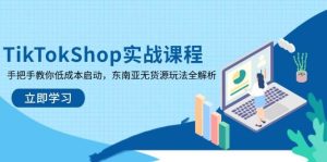 TikTokShop实战课程,手把手教你低成本启动,东南亚无货源玩法全解析-湘创网