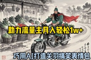 巧用AI打造关羽搞笑表情包,助力流量主月入轻松1w+-湘创网