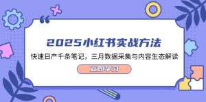 (14347期)2025小红书实战方法,快速日产千条笔记,三月数据采集与内容生态解读-湘创网
