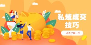 (14601期)私域成交技巧,帮你从入门到精通,破解四大痛点,快速变现,轻松收钱-湘创网
