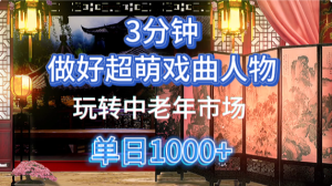 用Ai制作Q版戏剧人物手把手教你吃透中老年经济,5分钟一个成品,多渠道变现-湘创网