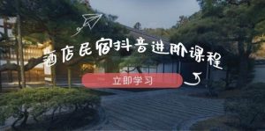 酒店民宿抖音进阶课程,掌握流量渠道与推流逻辑,打造爆款内容-湘创网