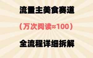 公众号流量主美食赛道,三天一个10W+爆款,非常值得去做-湘创网