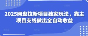 2025网盘拉新项目独家玩法,靠主项目支线做出全自动收益-湘创网