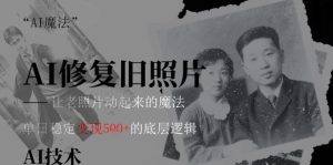 AI 魔法:让泛黄旧照变成朋友圈爆款视频,私域转化率提升50%,单日变现5张-湘创网