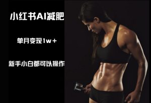 小红书AI减肥,新手小白都可以操作,单月变现1w+-湘创网