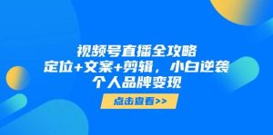 视频号直播全攻略,定位+文案+剪辑,小白逆袭个人品牌变现-湘创网