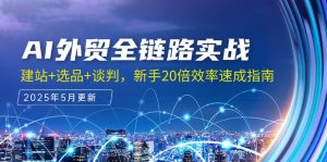 (14907期)AI外贸全链路实战,建站+选品+谈判,新手20倍效率速成指南-湘创网