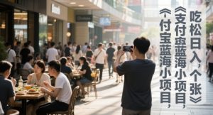 支付宝蓝海小项目,吃饭逛街拍个照,轻松日入1张-湘创网
