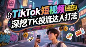 TikTok短视频带货线上课，深挖TK投流达人打法-湘创网