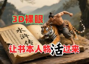 书本人物裸眼3D视频,新的玩法,流量超猛,保姆级教程-湘创网