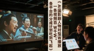 AI三国影视剧人物对口型唱歌玩法,一条视频百W千W播放,各平台的分成计划吃到飞起-湘创网