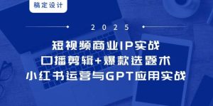 短视频商业IP实战6期：口播剪辑+爆款选题术，小红书运营与GPT应用实战-湘创网