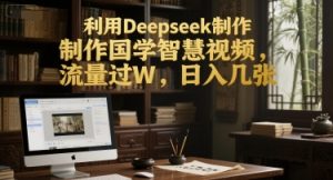 利用Deepseek制作国学智慧视频,流量过W,日入几张-湘创网