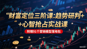 财富定位三阶:趋势研判 + 心智抢占实战课,附赠91个营销模型落地包-湘创网