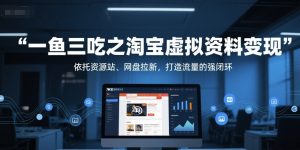 一鱼三吃之淘宝虚拟资料变现，依托资源站、网盘拉新，打造流量的强闭环-湘创网