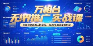 万相台无界推广实战课,关键词测款加人群定位,2025电商流量新玩法-湘创网