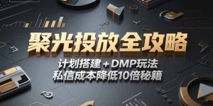 (15254期)2025小红书聚光投放全攻略,计划搭建+DMP玩法,私信成本降低10倍秘籍-湘创网