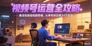 (15217期)2025视频号运营全攻略,推流机制加短剧剪辑,从养号到日销34万实战-湘创网