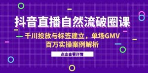 (15136期)抖音直播自然流破圈课-6月,千川投放与标签建立,单场GMV百万实操案例解析-湘创网