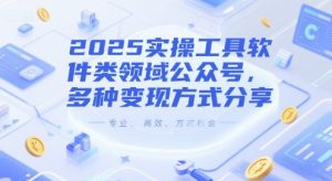 2025实操工具软件类领域公众号,多种变现方式分享-湘创网