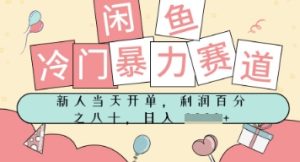闲鱼冷门暴力赛道,新人当天开单,门槛低,日入多张-湘创网