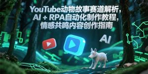 (15174期)YouTube动物故事赛道解析,AI+RPA自动化制作教程,情感共鸣内容创作指南-湘创网