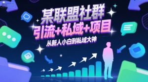某联盟社群,引流+私域+项目,从新人小白到私域大神-湘创网