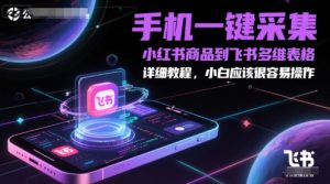 手机一键采集小红书商品到飞书多维表格，详细教程，小白应该很容易操作-湘创网