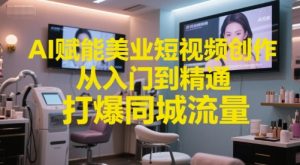 AI赋能美业短视频创作，从入门到精通，打爆同城流量，超级AI工具短视频实操落地-湘创网