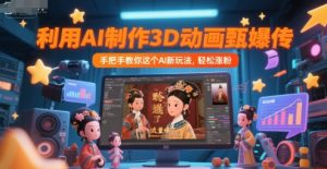 利用AI制作3D动画甄嬛传,流量爆了,手把手教你这个AI新玩法,轻松涨粉-湘创网