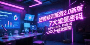 (15255期)短视频训练营2.0新版,7大流量密码/钩子设计技巧/私域引流/DOU+投放指南-湘创网