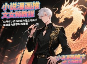 小说漫画推文女频教程,让所有小白从0成为行业内高手,简单暴力兼职轻松挣米-湘创网