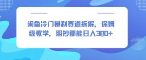闲鱼冷门暴利赛道拆解,保姆级教学,照抄都能日入3张+-湘创网