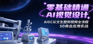 零基础精通AI视觉设计,AiGC从文生图到视频全流程,SD商业应用实战-湘创网
