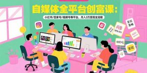 (15479期)自媒体全平台创富课:小红书/百家号/视频号等平台,月入3万变现全流程-湘创网