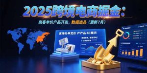 (15512期)2025跨境电商掘金:蓝海市场定位,高客单价产品开发,数据选品(更新7月)-湘创网