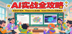 AI实战全攻略,包含GPT系列、Midjourney全流程、Stable Diffusion深度教学-湘创网