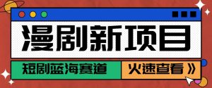 短剧新赛道—动漫短剧玩法，目前红利期月收益轻松达到6000+-湘创网