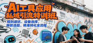 AI工具应用私域引流特训班,规则避坑、设备选择、爆款选题、精准转化全流程-湘创网
