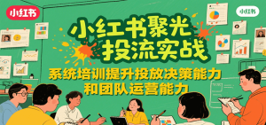小红书聚光投流实战,系统学习提升投放决策能力和团队运营能力-湘创网