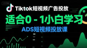Tiktok短视频广告投放,适合0-1小白学习ADS短视频投放课-湘创网