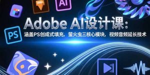 (15469期)Adobe AI设计课:涵盖PS创成式填充,萤火虫三核心模块,视频音频延长技术-湘创网